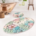 LOT 2x Tapis de salle de bains SPRING 60/100 cm coloré