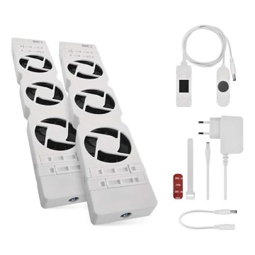 LOT 2x Ventilateur de radiateur 5/230V blanc