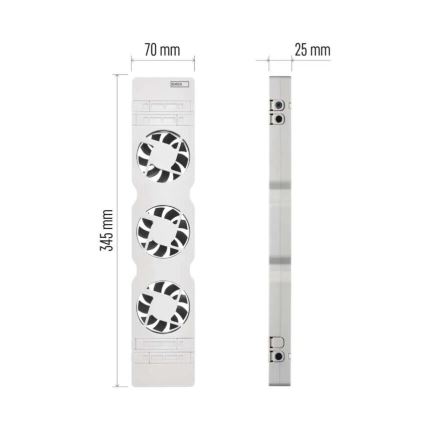 LOT 2x Ventilateur de radiateur 5/230V blanc