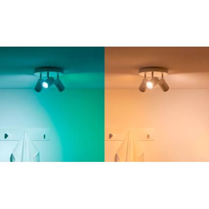 LOT 3x Ampoule à intensité variable LED RGBW PAR16 GU10/4,7W/230V 2200-6500K Wi-Fi - WiZ