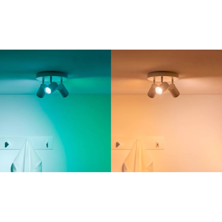 LOT 3x Ampoule à intensité variable LED RGBW PAR16 GU10/4,7W/230V 2200-6500K Wi-Fi - WiZ