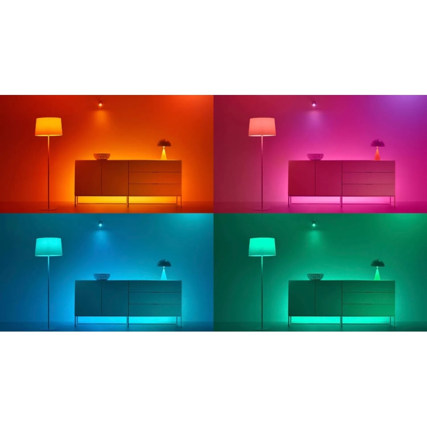 LOT 3x Ampoule à intensité variable LED RGBW PAR16 GU10/4,7W/230V 2200-6500K Wi-Fi - WiZ