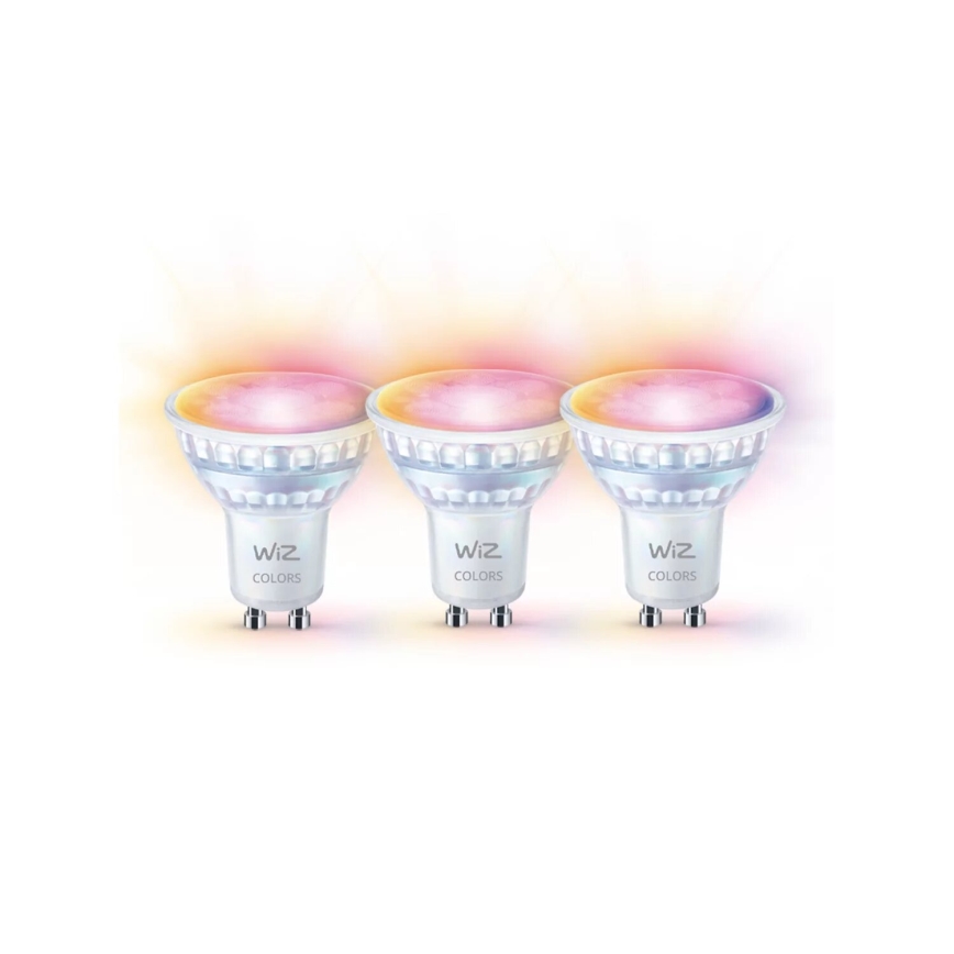 LOT 3x Ampoule à intensité variable LED RGBW PAR16 GU10/4,7W/230V 2200-6500K Wi-Fi - WiZ