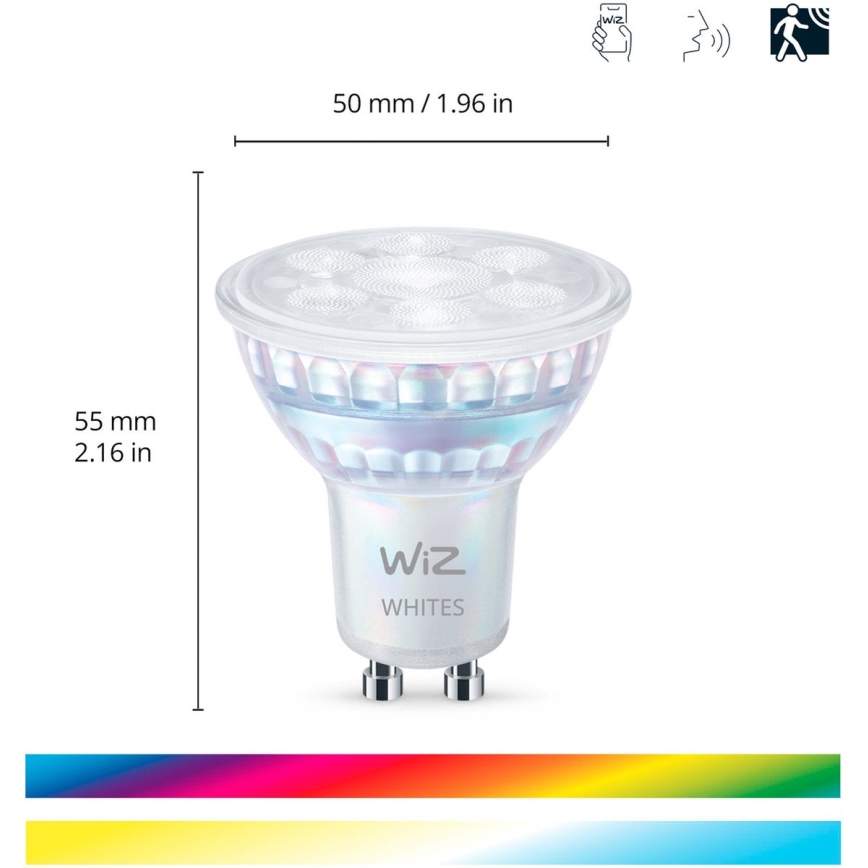 LOT 3x Ampoule à intensité variable LED RGBW PAR16 GU10/4,7W/230V 2200-6500K Wi-Fi - WiZ