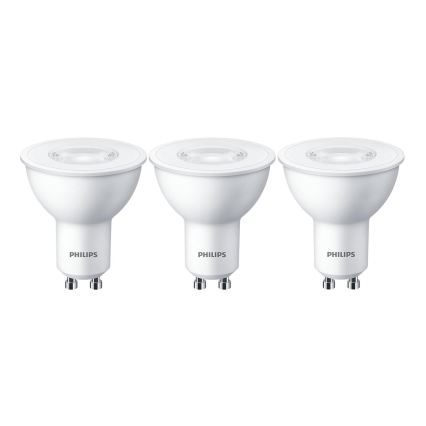LOT 3x Ampoule LED Philips GU10/4,7W/230V 2700K