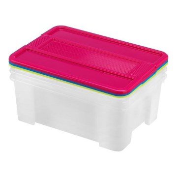 LOT 3x Boîte de rangement TEX BOX 10 l