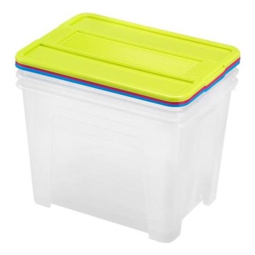 LOT 3x Boîte de rangement TEX BOX 21 l