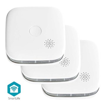 LOT 3x Détecteur de fumée SmartLife 3V/1xCR123A Wi-Fi Tuya