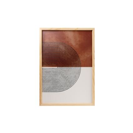 LOT 3x Photo dans un cadre photo 50x70 cm beige/marron
