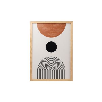 LOT 3x Photo dans un cadre photo 50x70 cm beige/marron