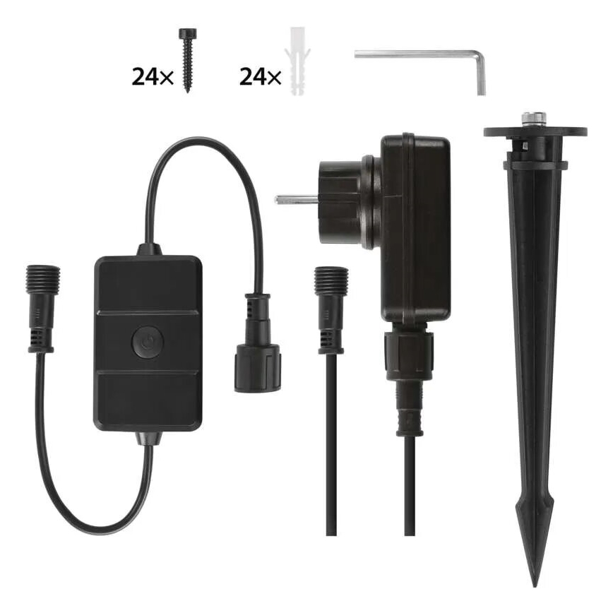 LOT 3x Projecteur RGBIC d'extérieur à intensité variable GoSmart LED/14W/230V 3000-6500K IP65 Wi-Fi Tuya