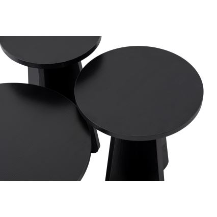 LOT 3x Table d'appoint LUME d. 28/33/43 cm noir