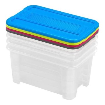 LOT 4x Boîte de rangement TEX BOX 4,5 l