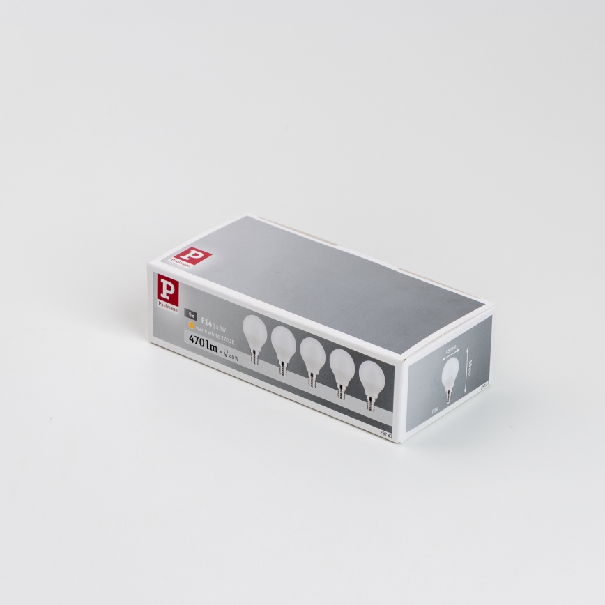 LOT 5x Ampoule LED P45 E14/5,5W/230V 2700K - Paulmann 28783