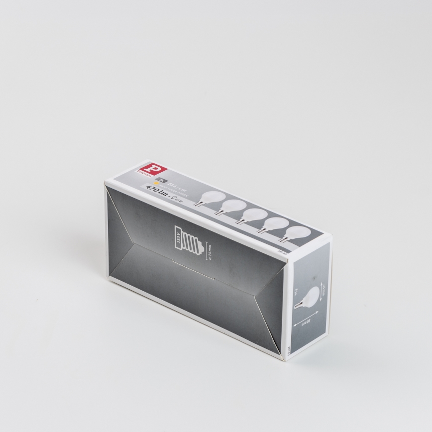 LOT 5x Ampoule LED P45 E14/5,5W/230V 2700K - Paulmann 28783
