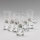 Lot 6x verre à liqueur avec une poignée transparent avec un motif de bouquet n° 2