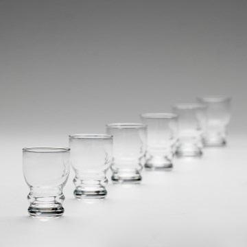 Lot 6x verre à liqueur transparent