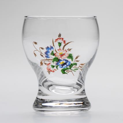 Lot 6x verre à liqueur transparent - modèle de fleur n° 3