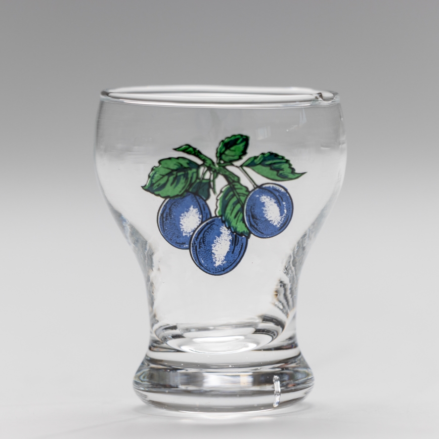 Lot 6x verre à liqueur transparent - prune