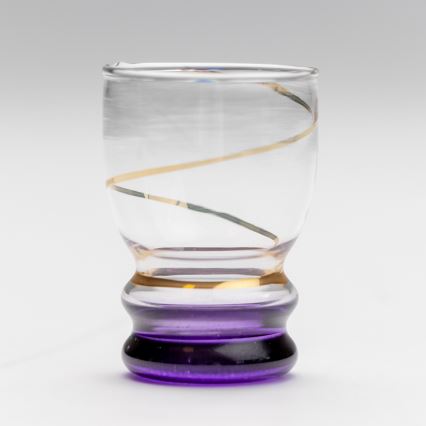 Lot 6x verre à shot transparent violet