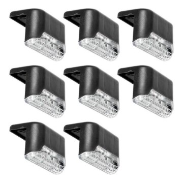 LOT 8x Éclairage solaire d'escalier LED/0,06W/1,2V 3000K IP44 600 mAh