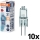Lot de 10 ampoules pour four HALOSTAR G4/20W/12V 2700K - Osram