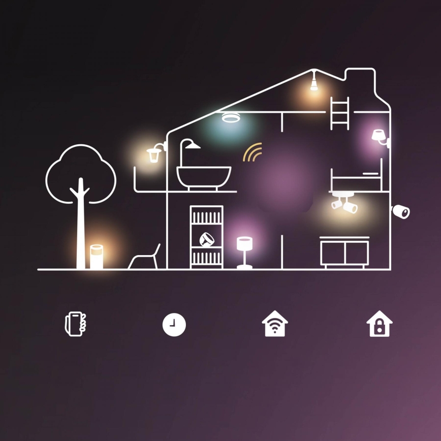 Lot de 2 ampoules LED RGB à intensité variable Philips SMART A60 E27/12,5W/230V 2200-6500K