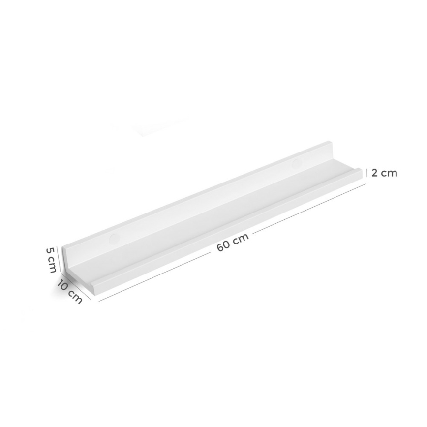 Lot de 2 étagères murales SHELFY, blanches