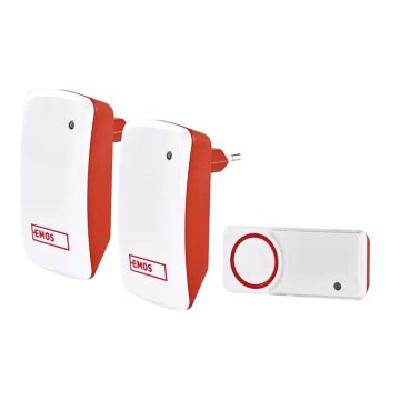 Lot de 2 sonnettes sans fil à brancher sur prise 230V IP44