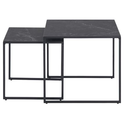 Lot de 2 tables basses ALMA, finition anthracite