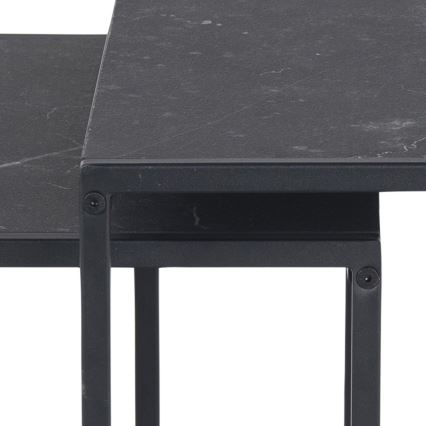 Lot de 2 tables basses ALMA, finition anthracite