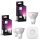 Lot de 3 ampoules LED RGBW dimmables Philips Hue WHITE AND COLOR AMBIANCE GU10/4,2W/230V 2000-6500K + pont Hue