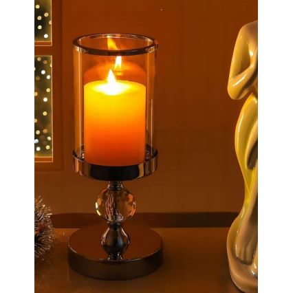 Lot de 3 bougeoirs en chrome brillant