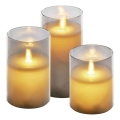 Lot de 3 bougies LED / 6xAA