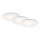 Lot de 3 spots encastrés LED pour salle de bains — 6W, 230V, 3000K, IP44, blanc