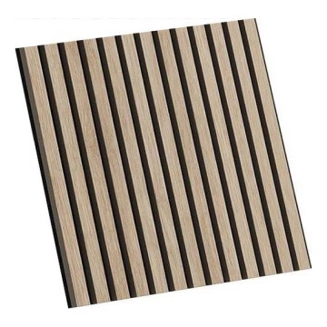 Lot de 4 panneaux d'habillage acoustiques DANVIKEN 60×60 cm, finition chêne