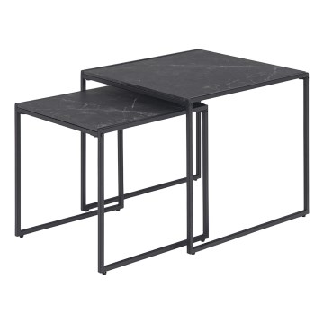 Lot de tables basses ALMA 2 pcs anthracite
