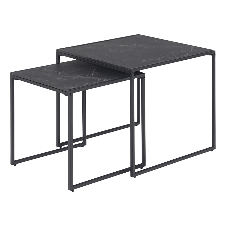 Lot de tables basses ALMA 2 pcs anthracite