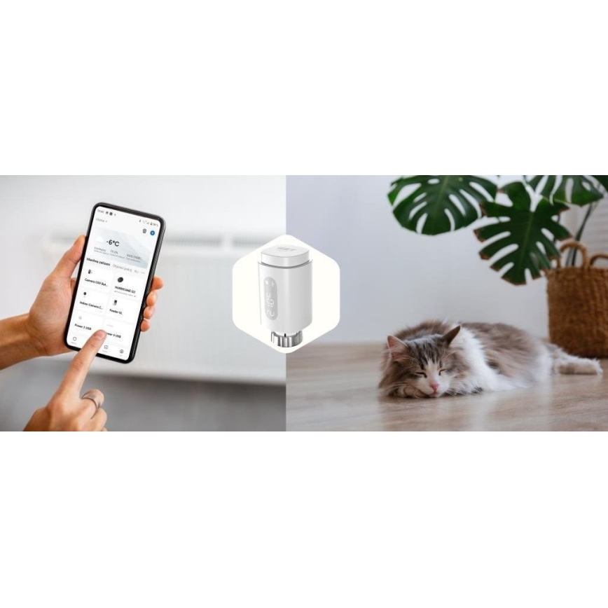 LOT x3 Tête thermostatique connectée avec LED écran 2xAA/3V Zigbee
