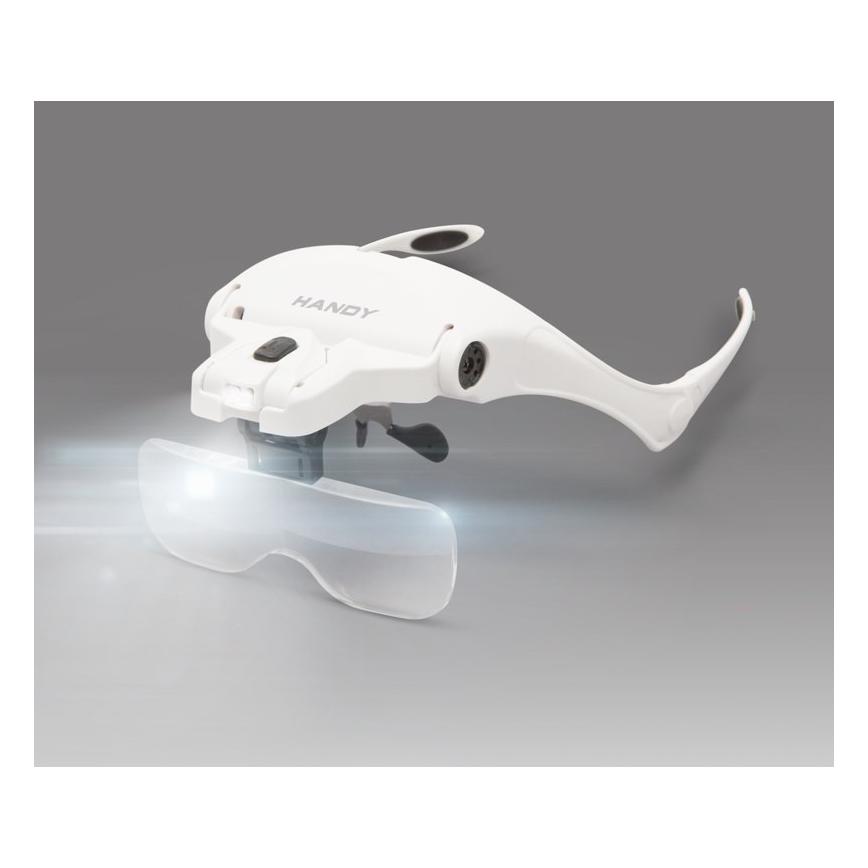 Loupe frontale LED avec éclairage 3xAAA + lot de lentilles