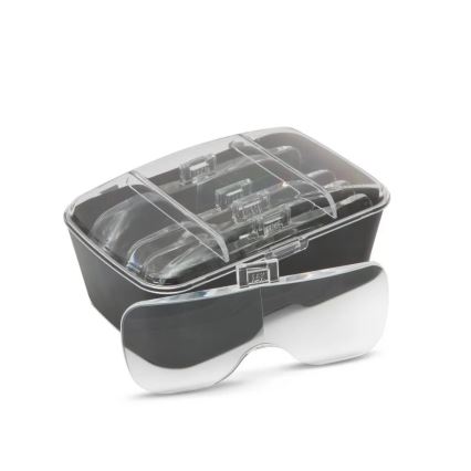 Loupe frontale LED avec éclairage 3xAAA + lot de lentilles