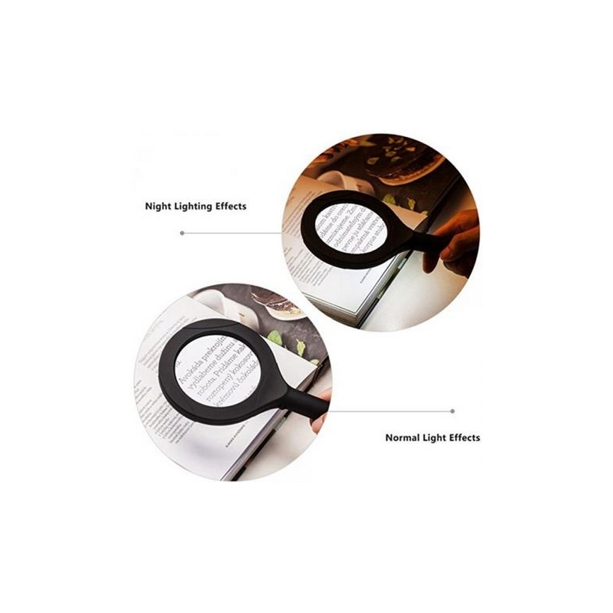 Loupe LED 5xZOOM avec rétro-éclairage LED LED/3W IP44