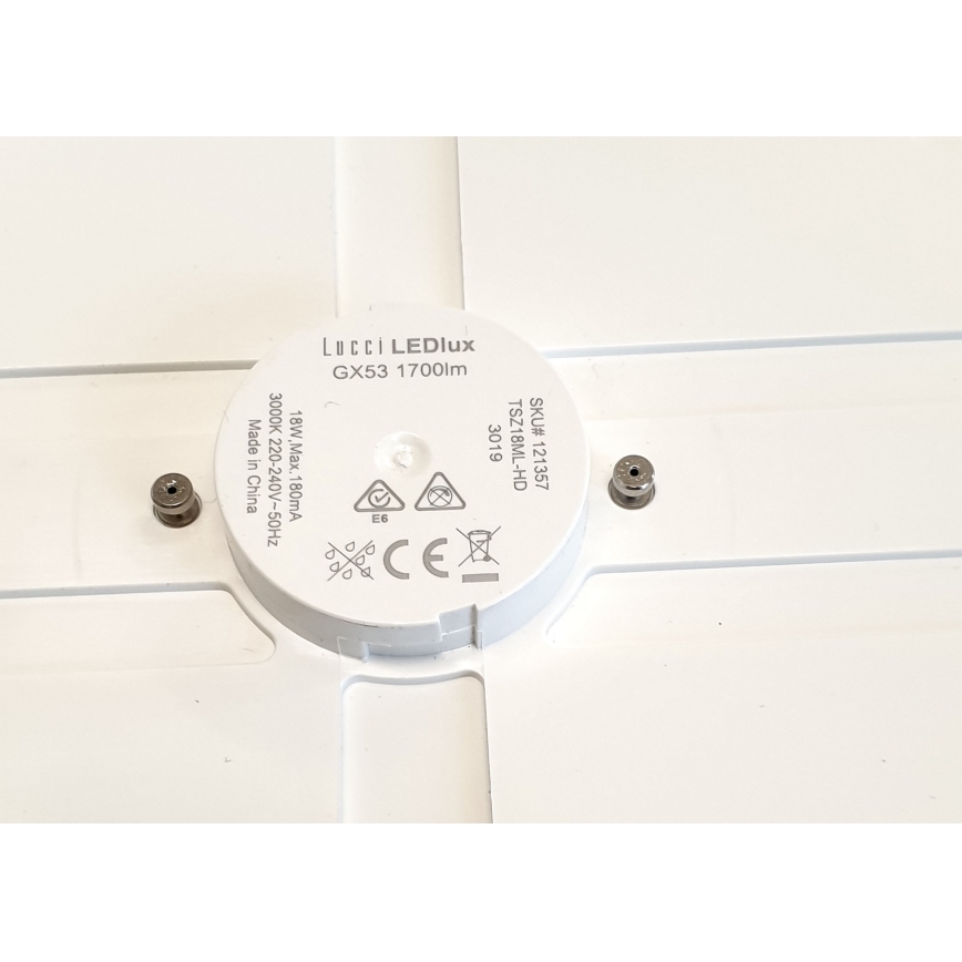 Lucci air 121357 - Plafoniera LED per ventilatore LED/18W/230V
