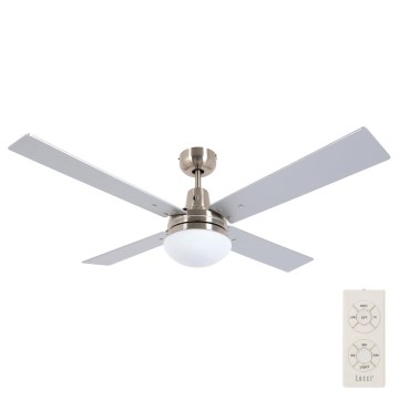 Lucci Air 210334 - Ventilatore da soffitto AIRFUSION QUEST 1xE27/60W/230V legno/cromo opaco + telecomando