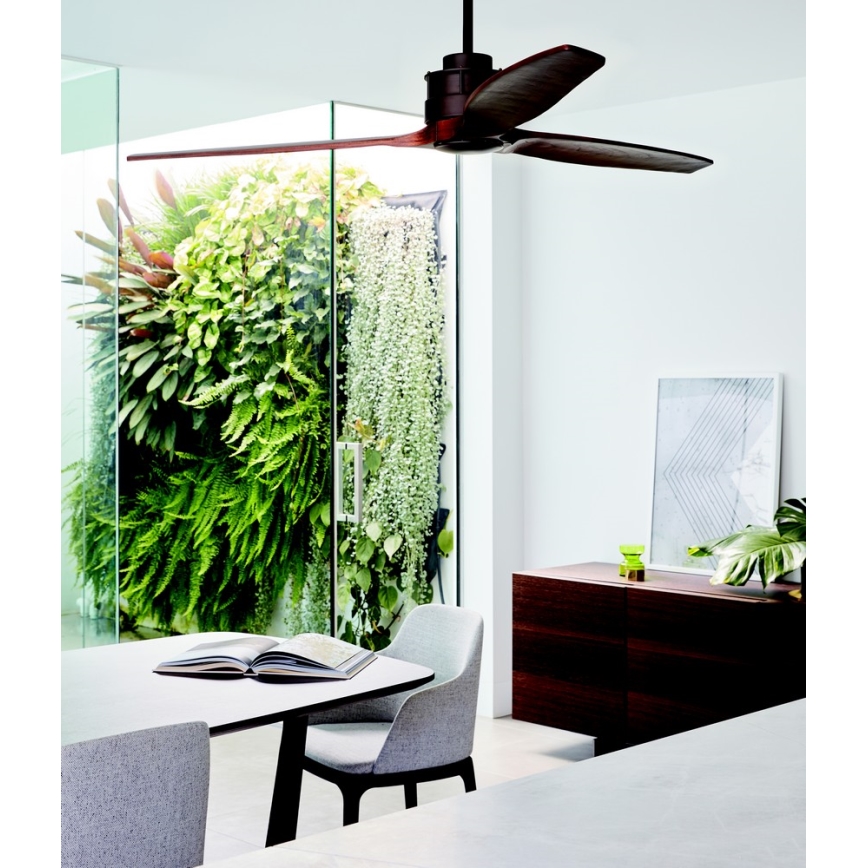 Lucci air 210507 - Ventilateur de plafond AIRFUSION AKMANI paulownia/noir + Télécommande
