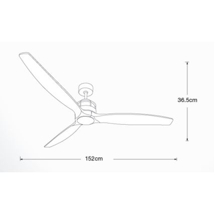 Lucci air 210508 - Deckenventilator AIRFUSION AKMANI Paulownia/schwarz + Fernbedienung