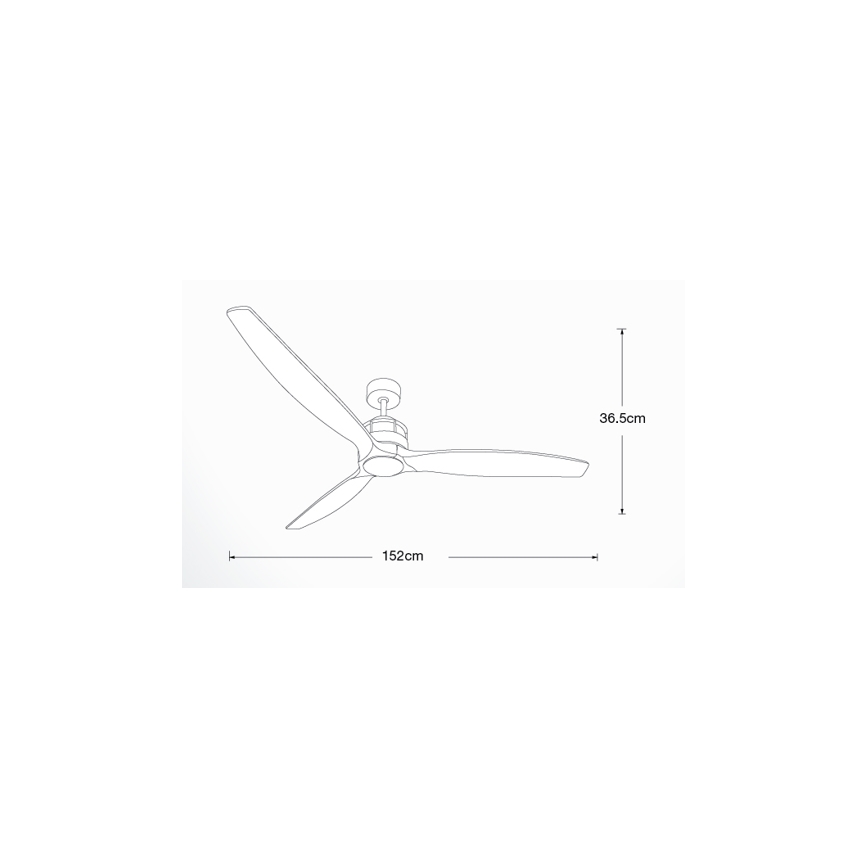 Lucci air 210508 - Ventilatore da soffitto AIRFUSION AKMANI paulownia/nero + telecomando