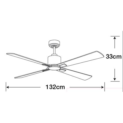 Lucci Air 210520 - Ventilateur de plafond AIRFUSION CLIMATE bois/chrome mat + Télécommande