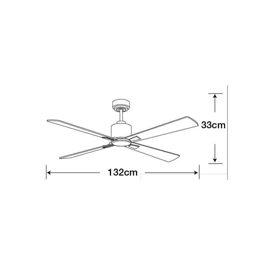 Lucci Air 210520 - Ventilatore da soffitto AIRFUSION CLIMATE legno/cromo opaco + telecomando