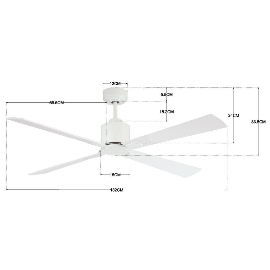 Lucci Air 210521 - Deckenventilator AIRFUSION CLIMATE Holz/weiß + Fernbedienung